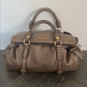 Miu Miu Vitello Lux Bow Bag Satchel Prada